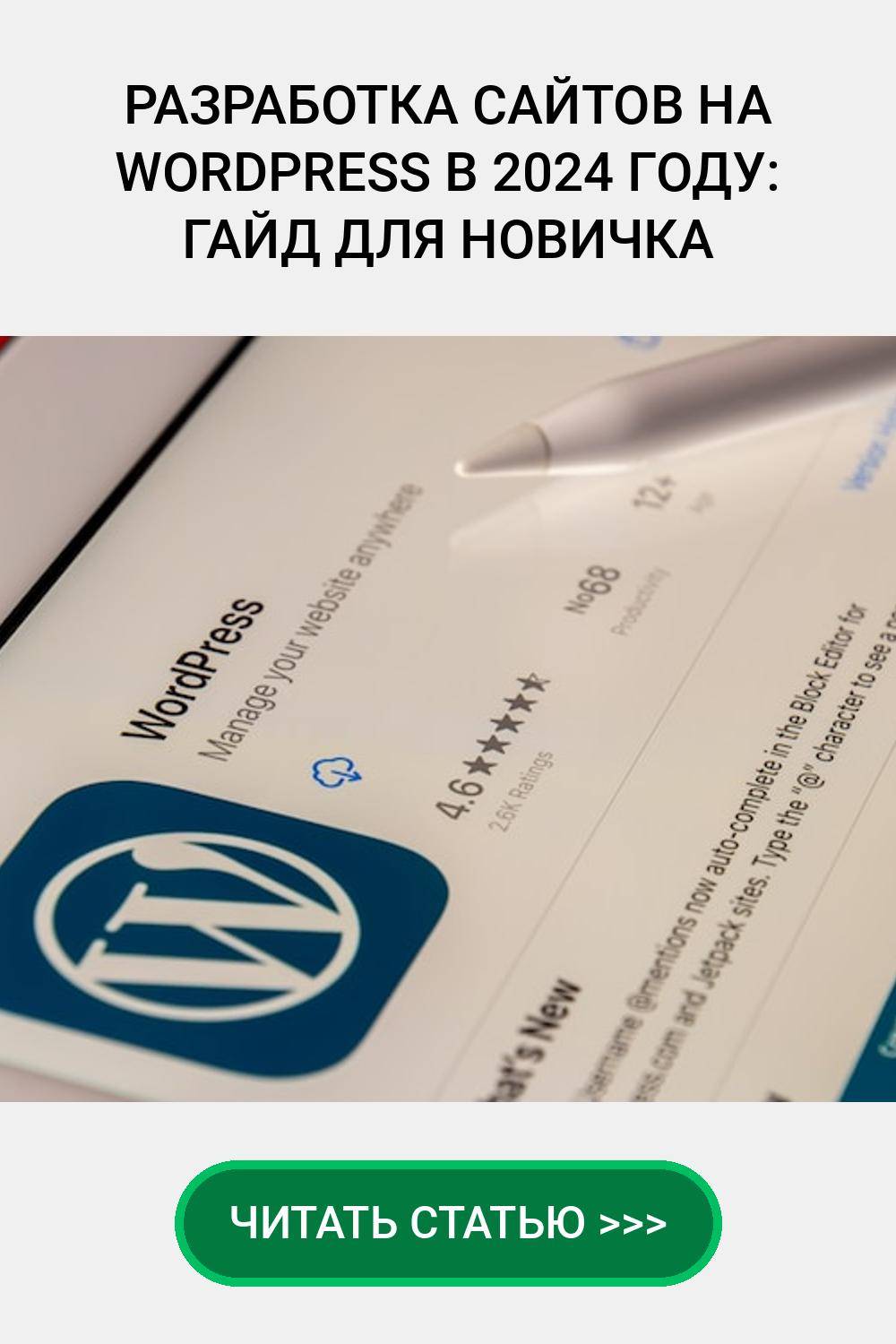 Разработка сайтов на WordPress в 2024 году: гайд для новичка